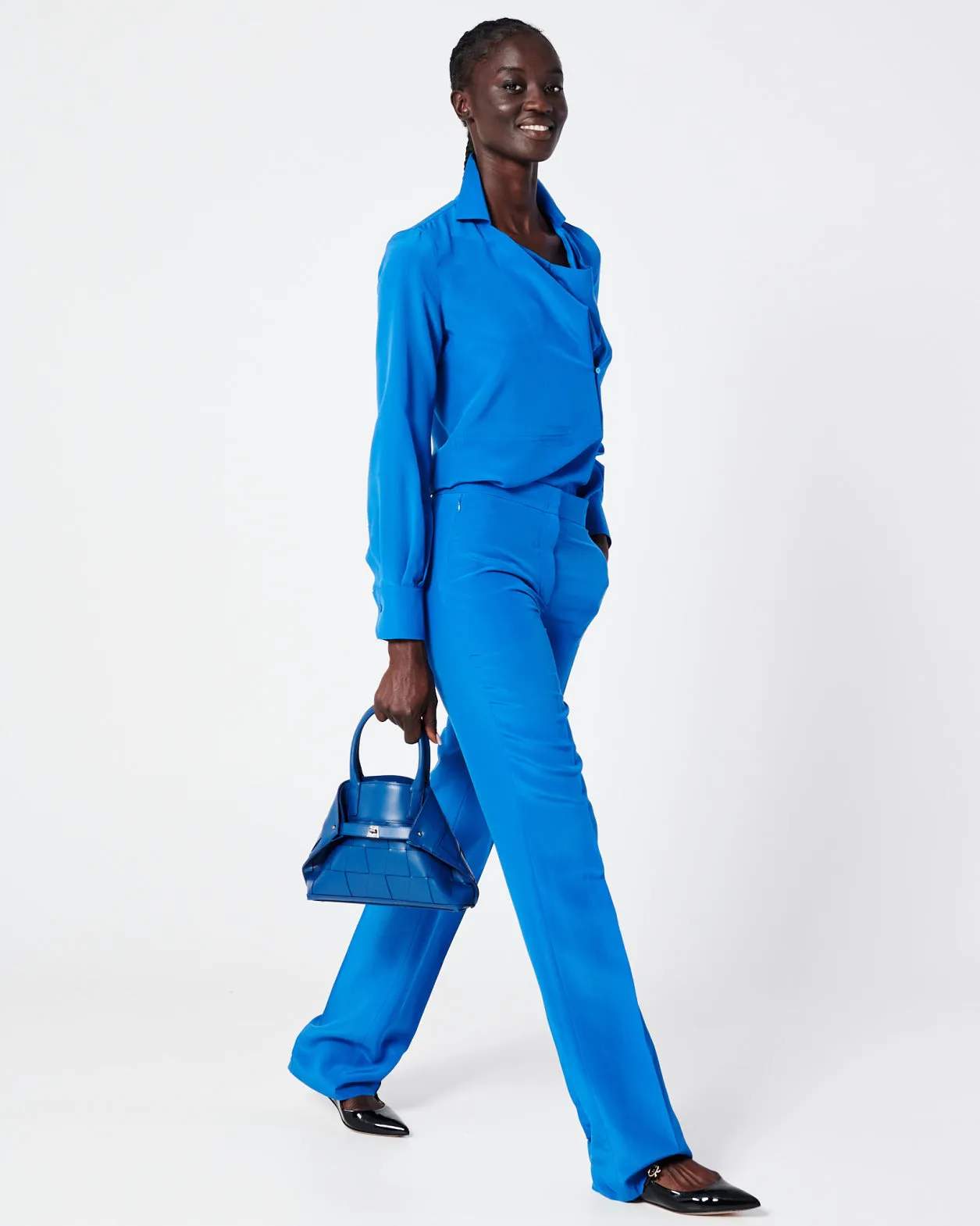 Silk Crêpe Blouse with Draping Akris