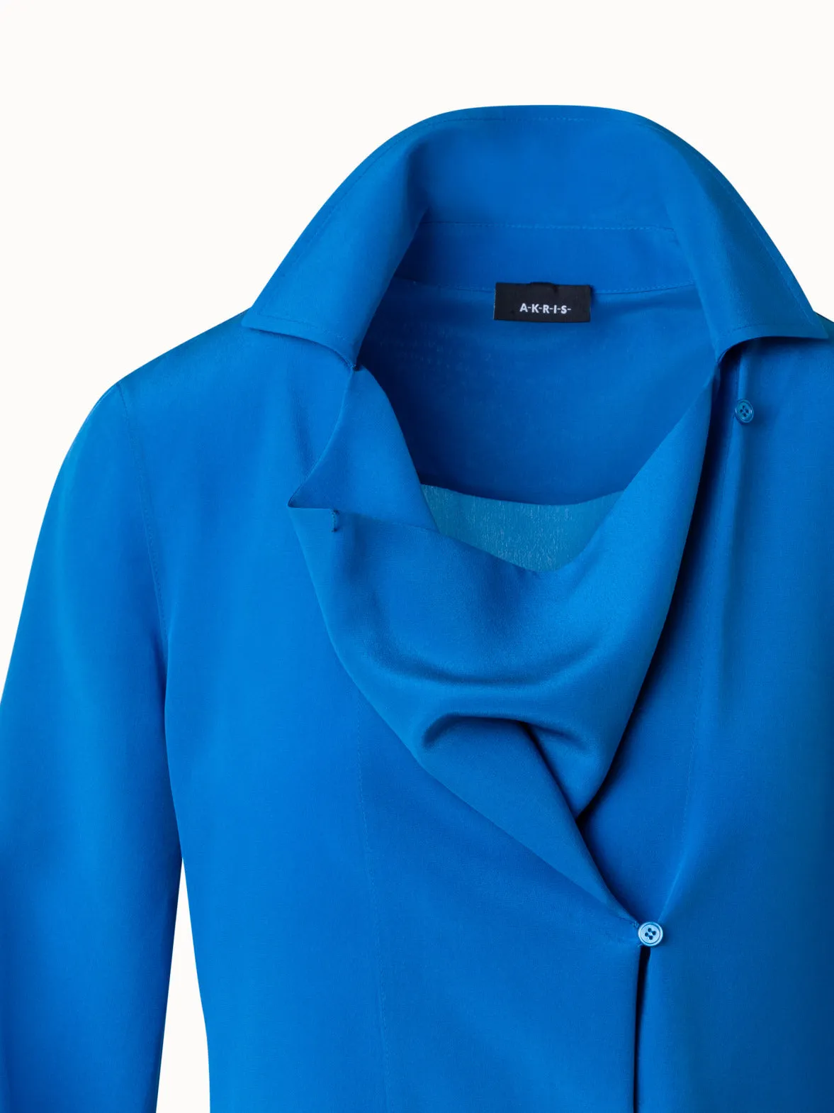 Silk Crêpe Blouse with Draping Akris