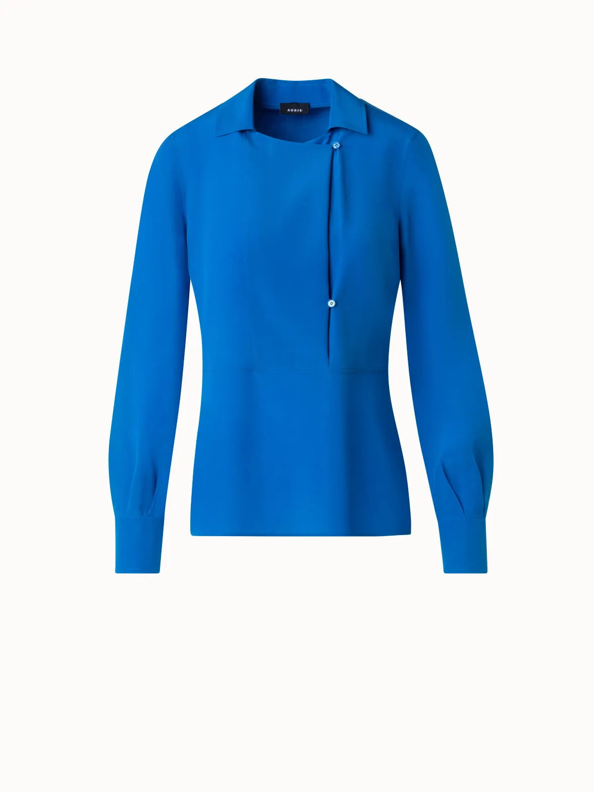 Silk Crêpe Blouse with Draping Akris