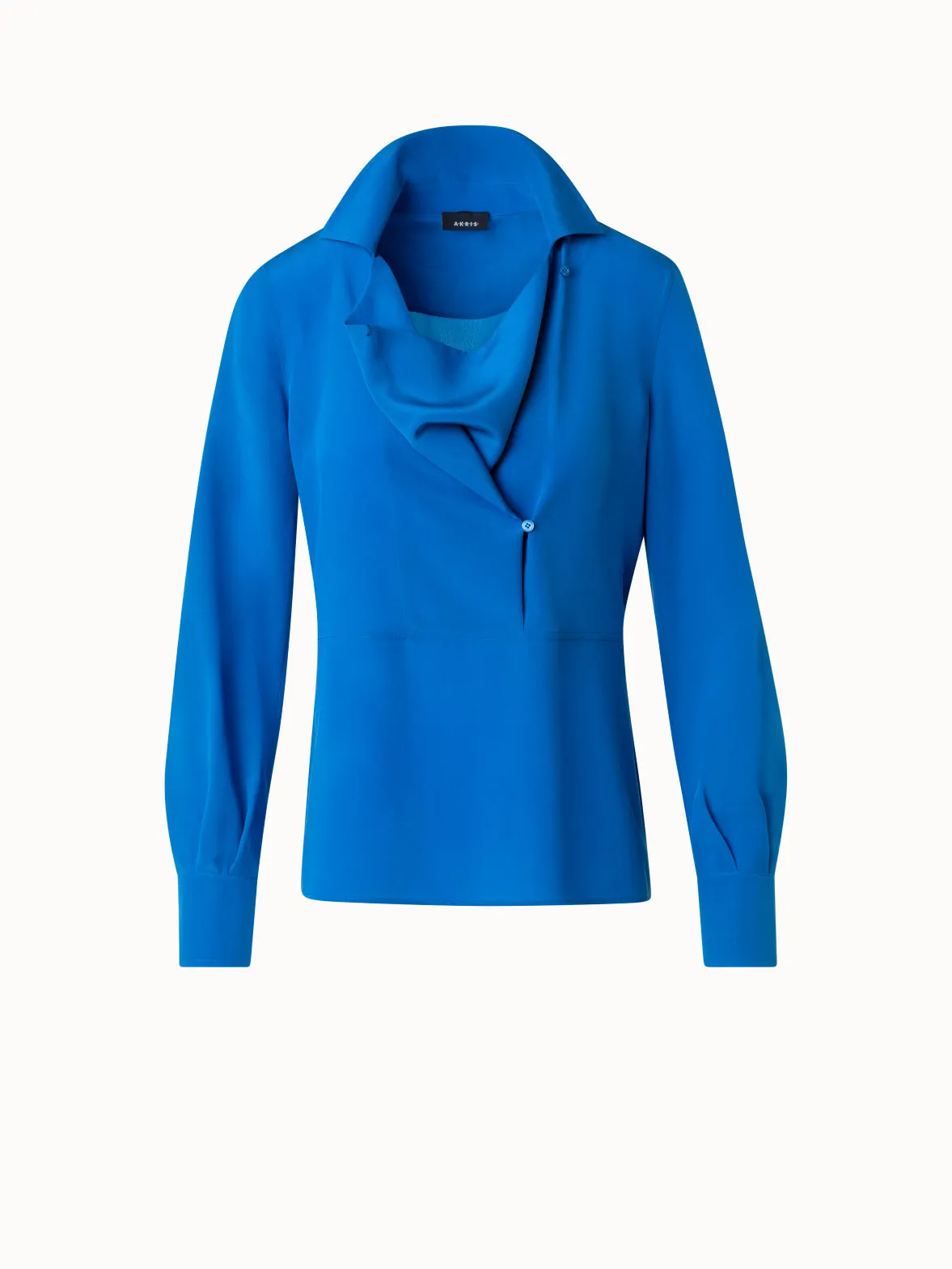 Silk Crêpe Blouse with Draping Akris