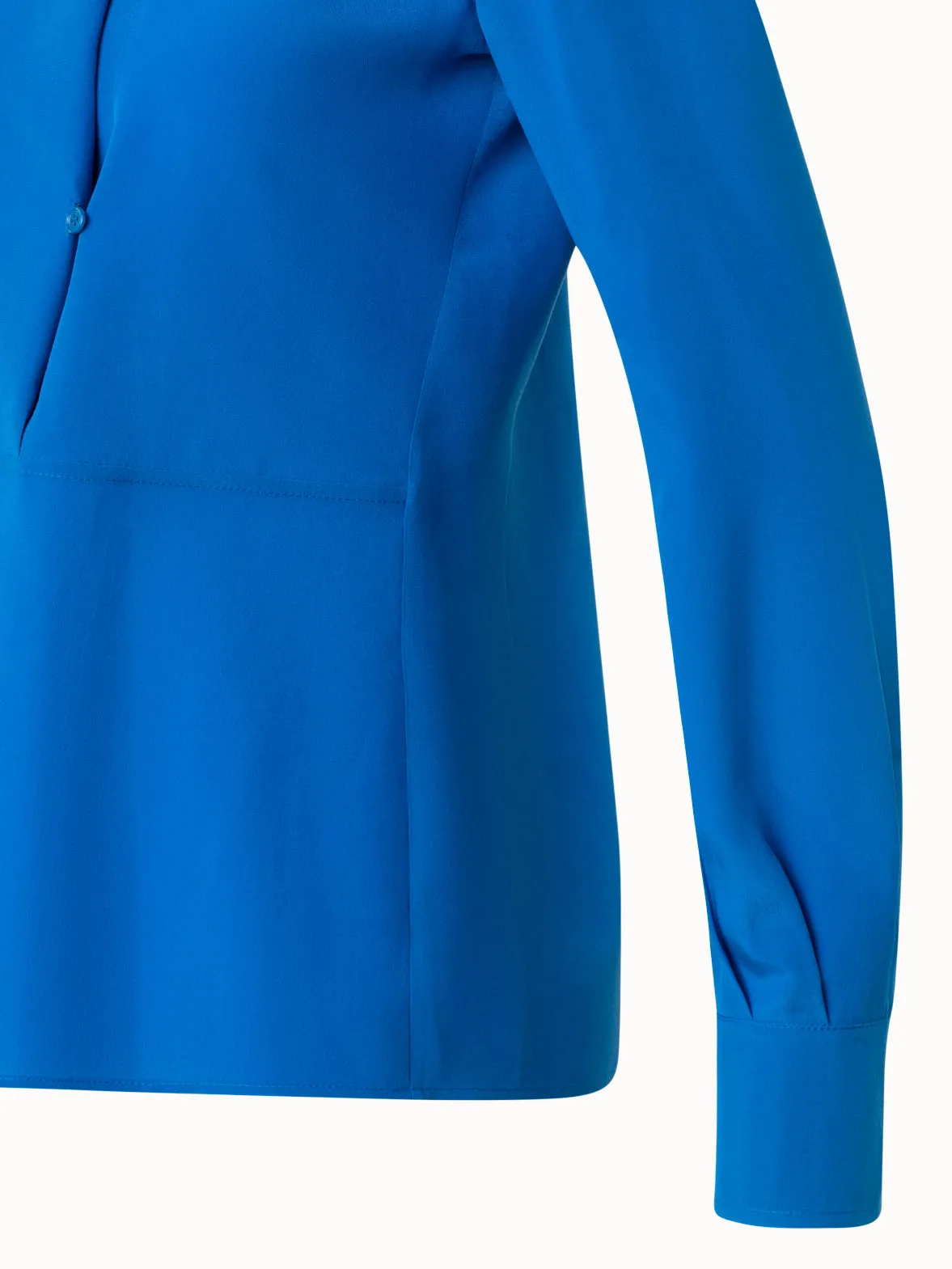 Silk Crêpe Blouse with Draping Akris