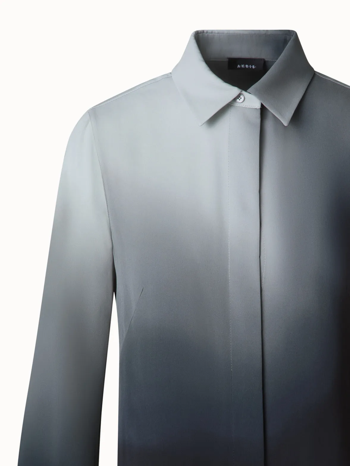 Silk Crêpe Blouse with Shadow Print Akris