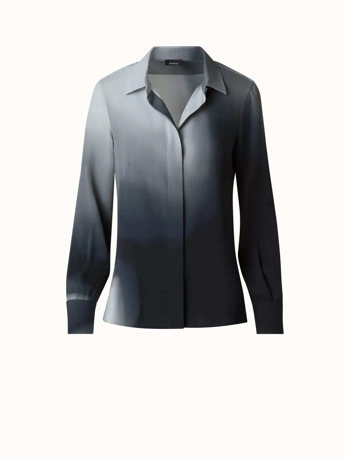 Silk Crêpe Blouse with Shadow Print Akris