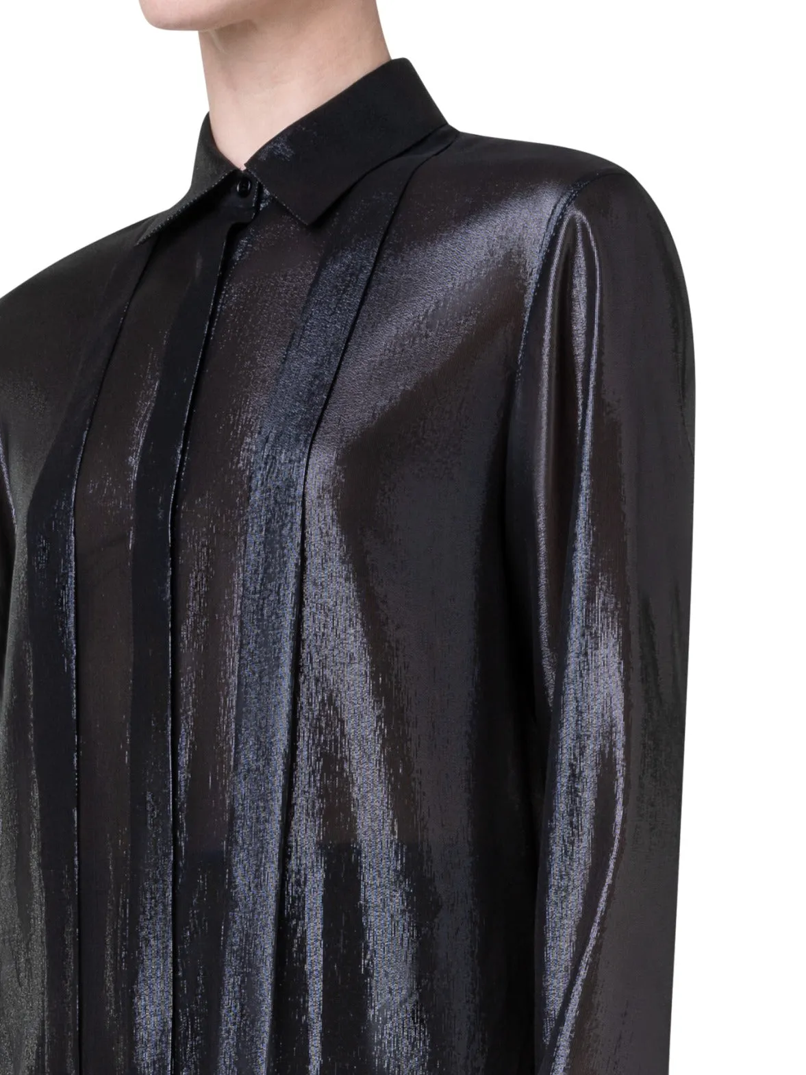 Silk Lurex Blend Tunic Blouse Akris