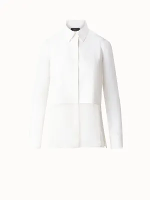 Silk Organza Blouse with Transparent Sleeves Akris