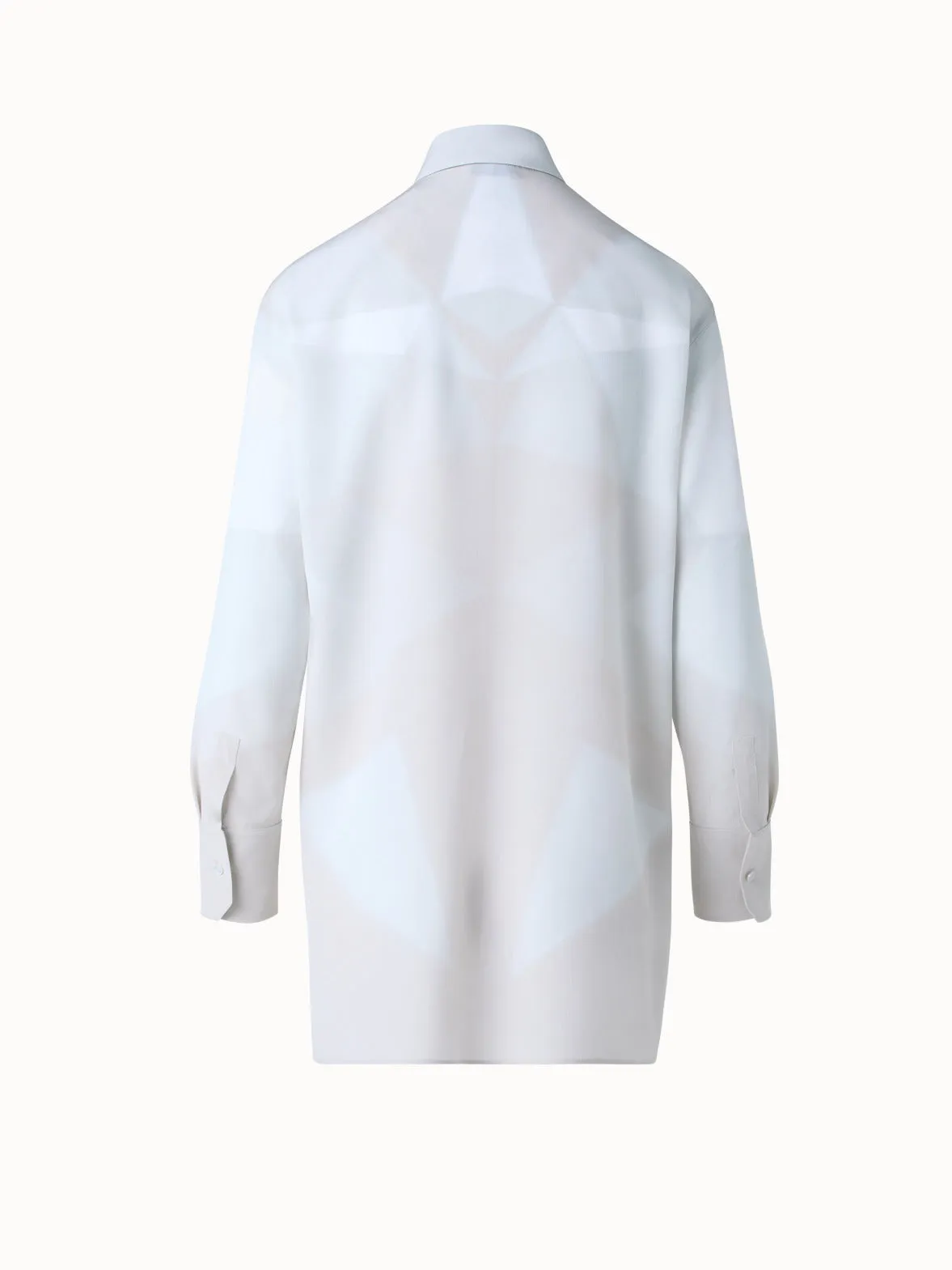 Silk Tunic Blouse with Chiaroscuro Print Akris