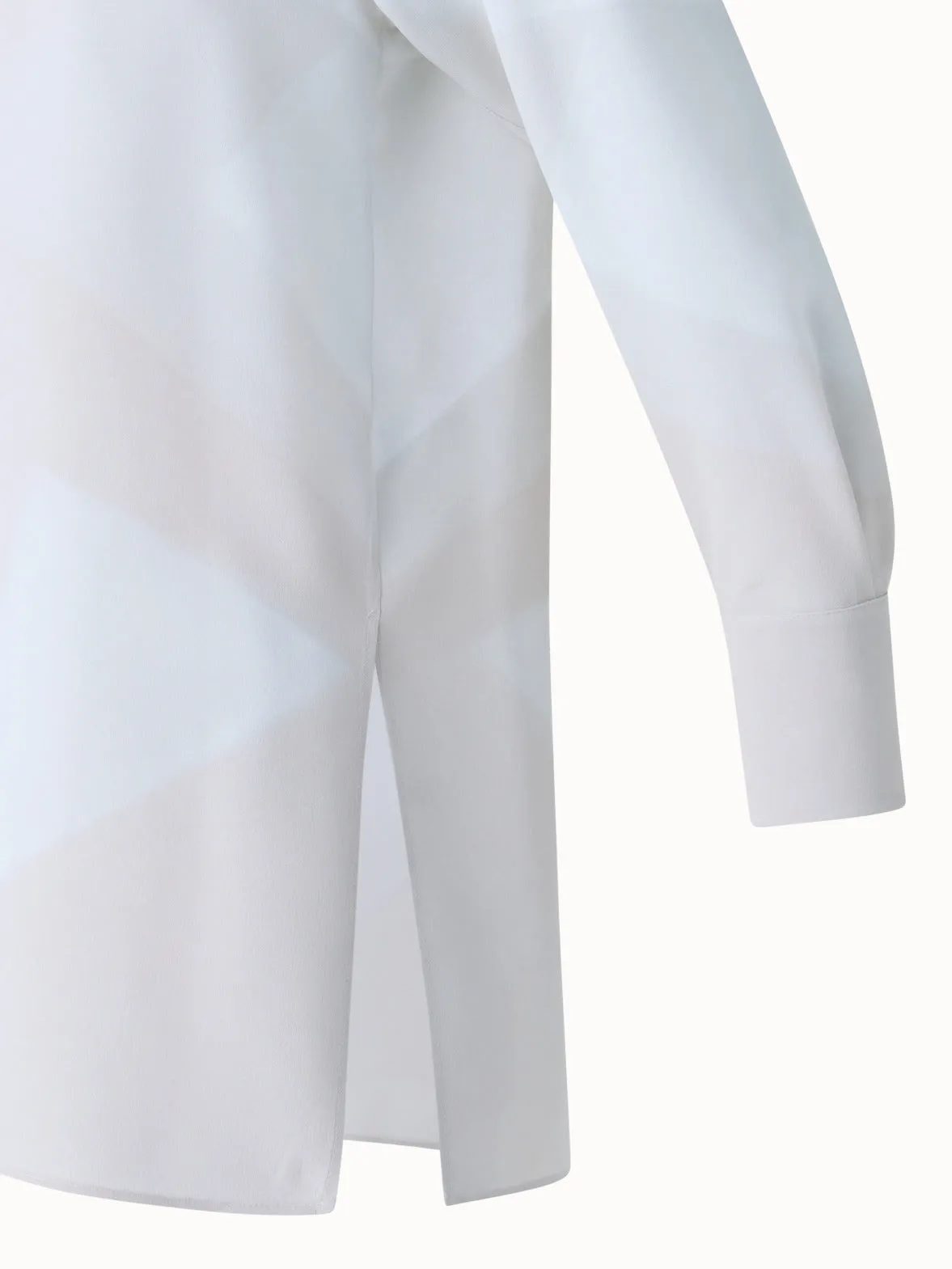 Silk Tunic Blouse with Chiaroscuro Print Akris