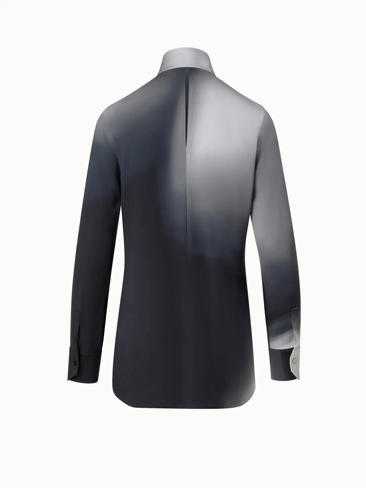 Silk Tunic Blouse with Shadow Print Akris