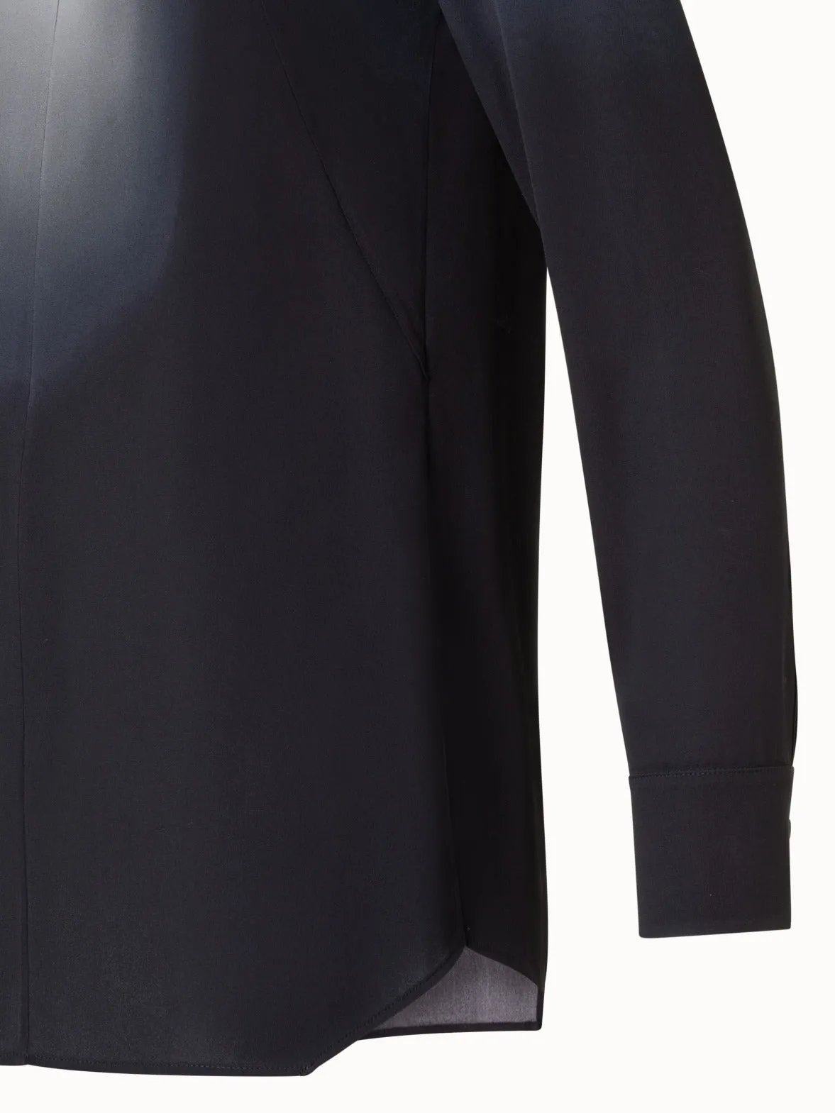 Silk Tunic Blouse with Shadow Print Akris