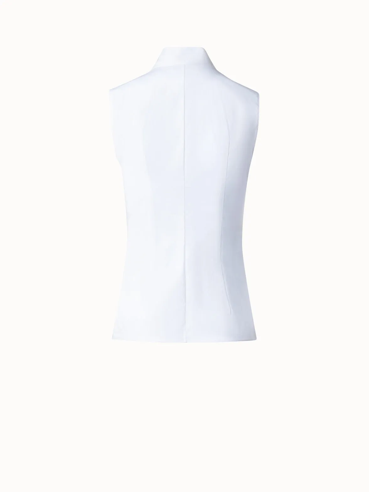 Sleeveless Cotton Stretch Blouse Akris