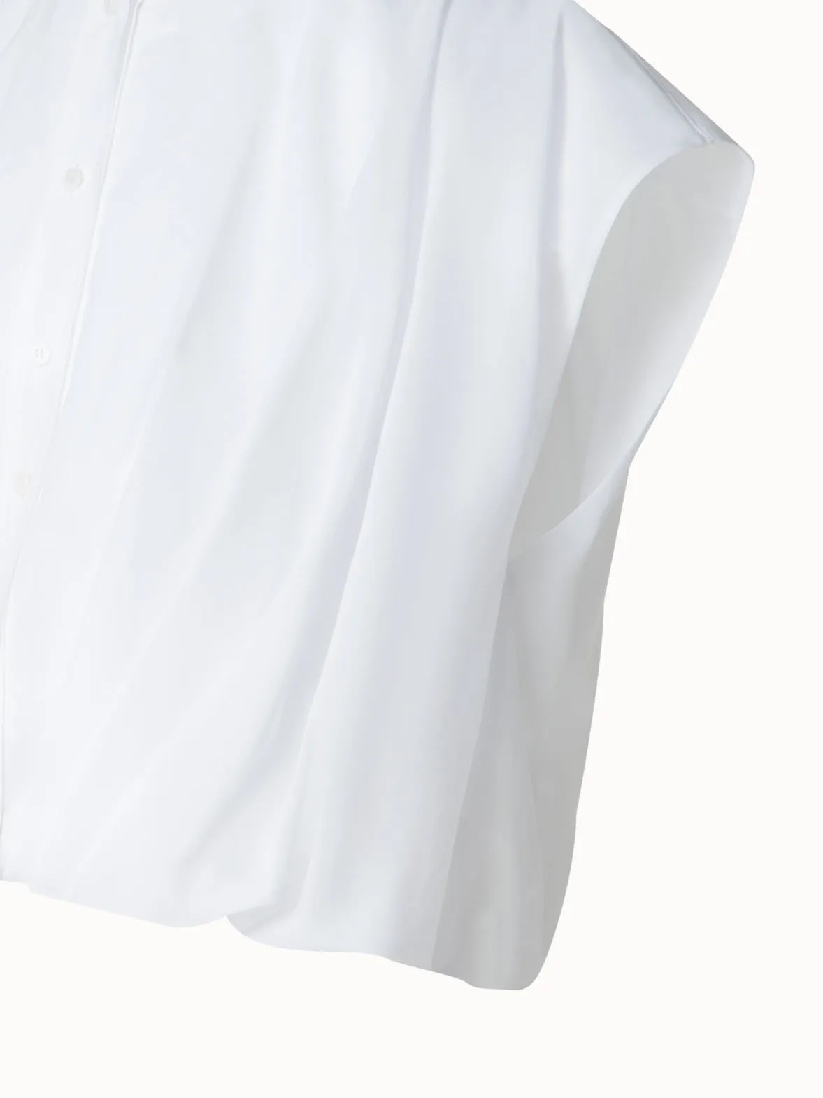 Sleeveless Cotton Voile Blouse Akris