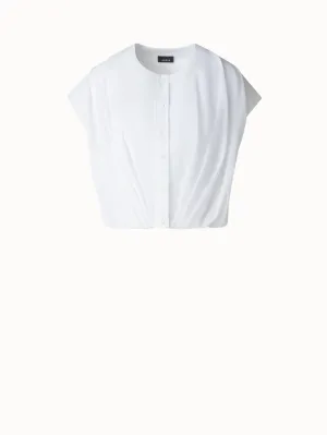 Sleeveless Cotton Voile Blouse Akris