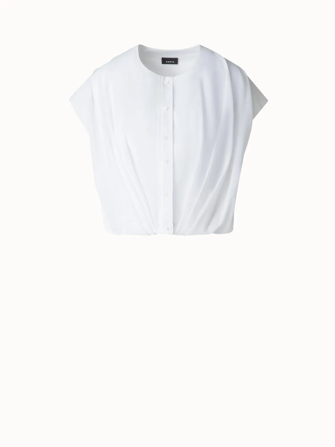 Sleeveless Cotton Voile Blouse Akris