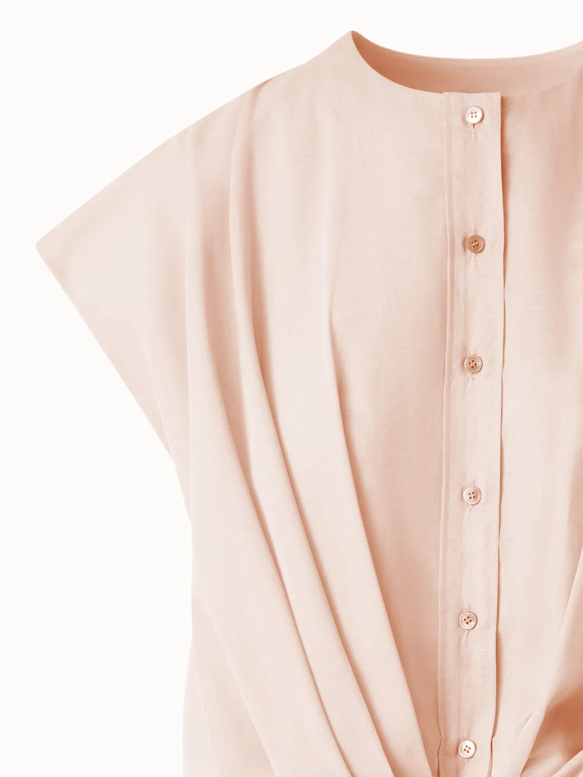 Sleeveless Cotton Voile Blouse Akris