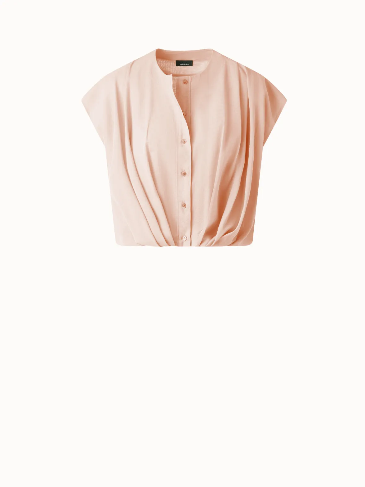 Sleeveless Cotton Voile Blouse Akris