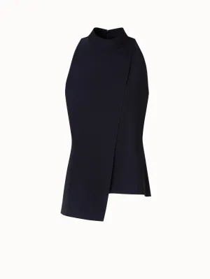 Sleeveless Silk Blouse with Asymmetrical Front Akris