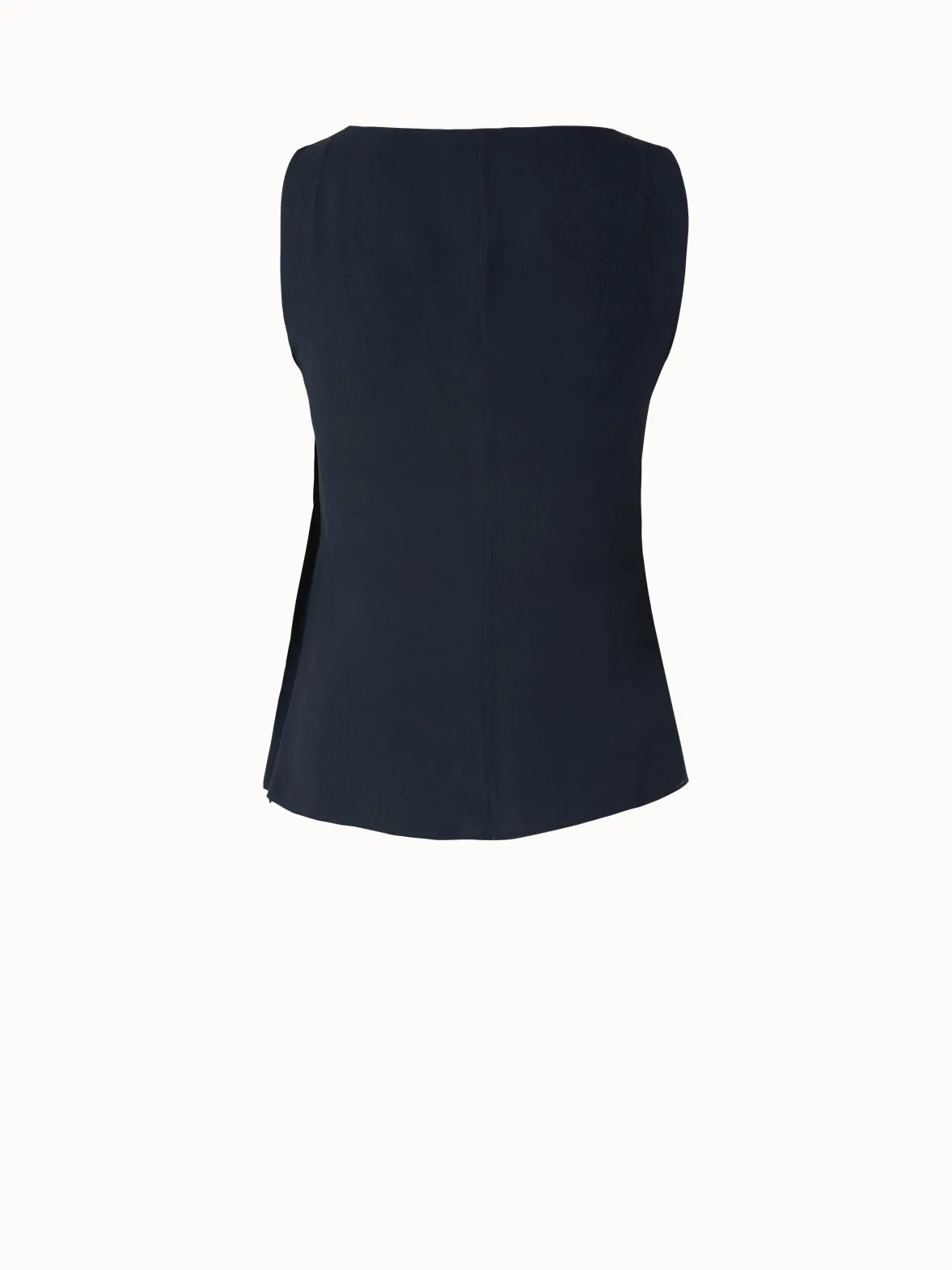 Sleeveless Silk Georgette Top Akris