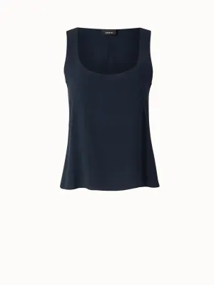 Sleeveless Silk Georgette Top Akris
