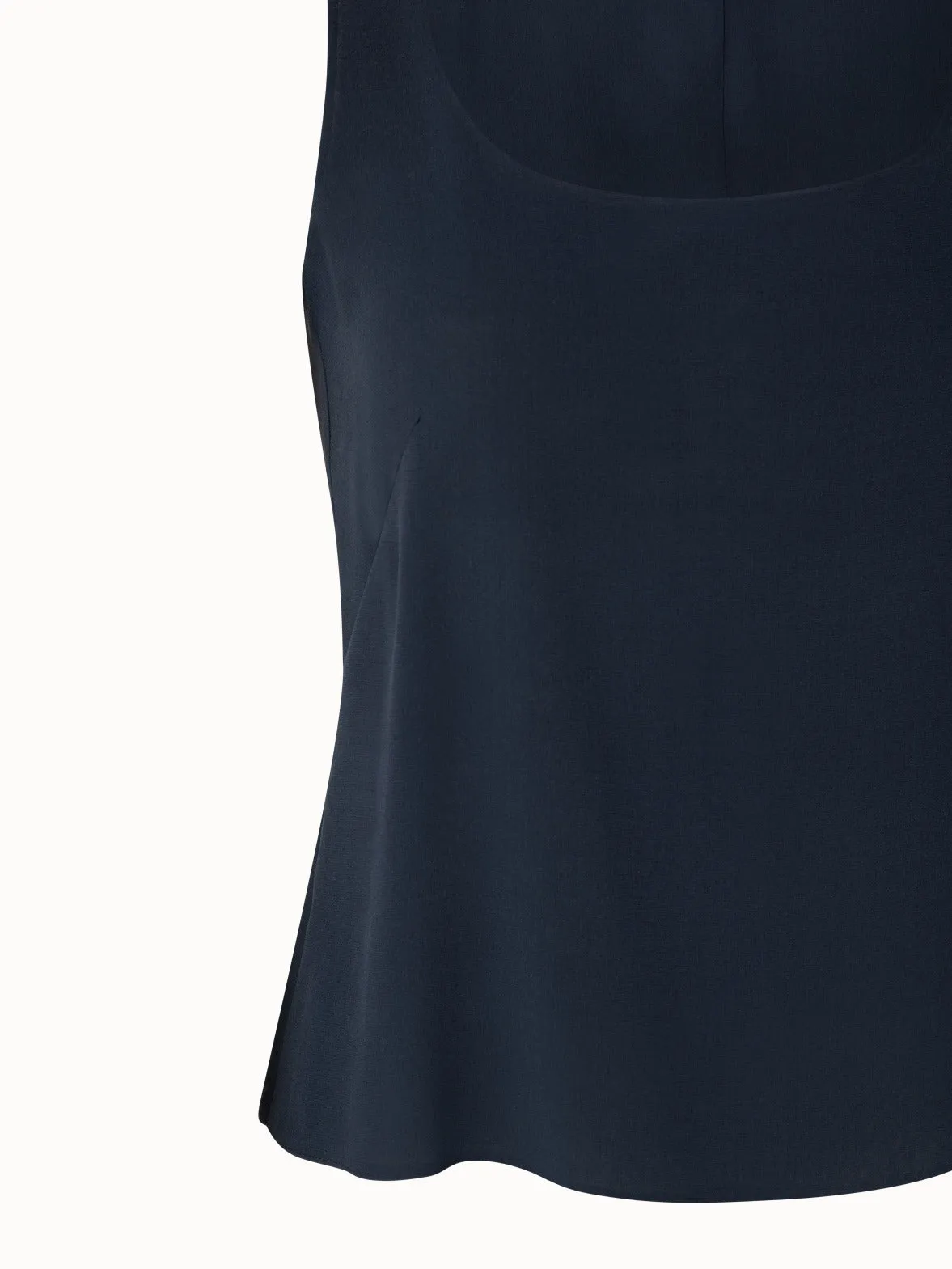Sleeveless Silk Georgette Top Akris