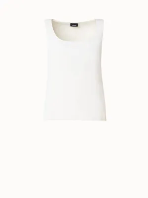 Sleeveless Silk Georgette Top Akris