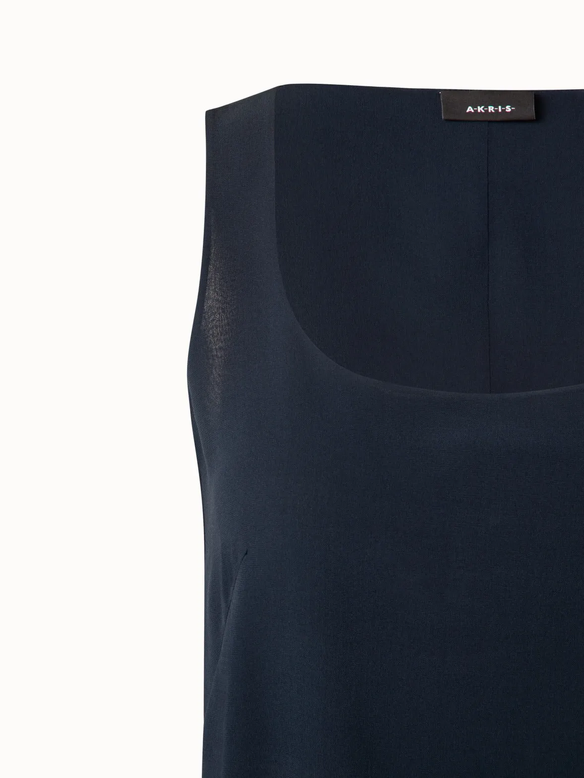 Sleeveless Silk Georgette Top Akris