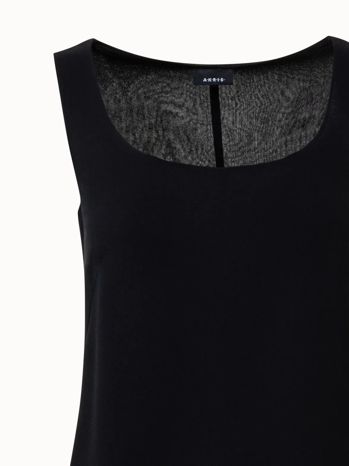 Sleeveless Silk Georgette Top Akris