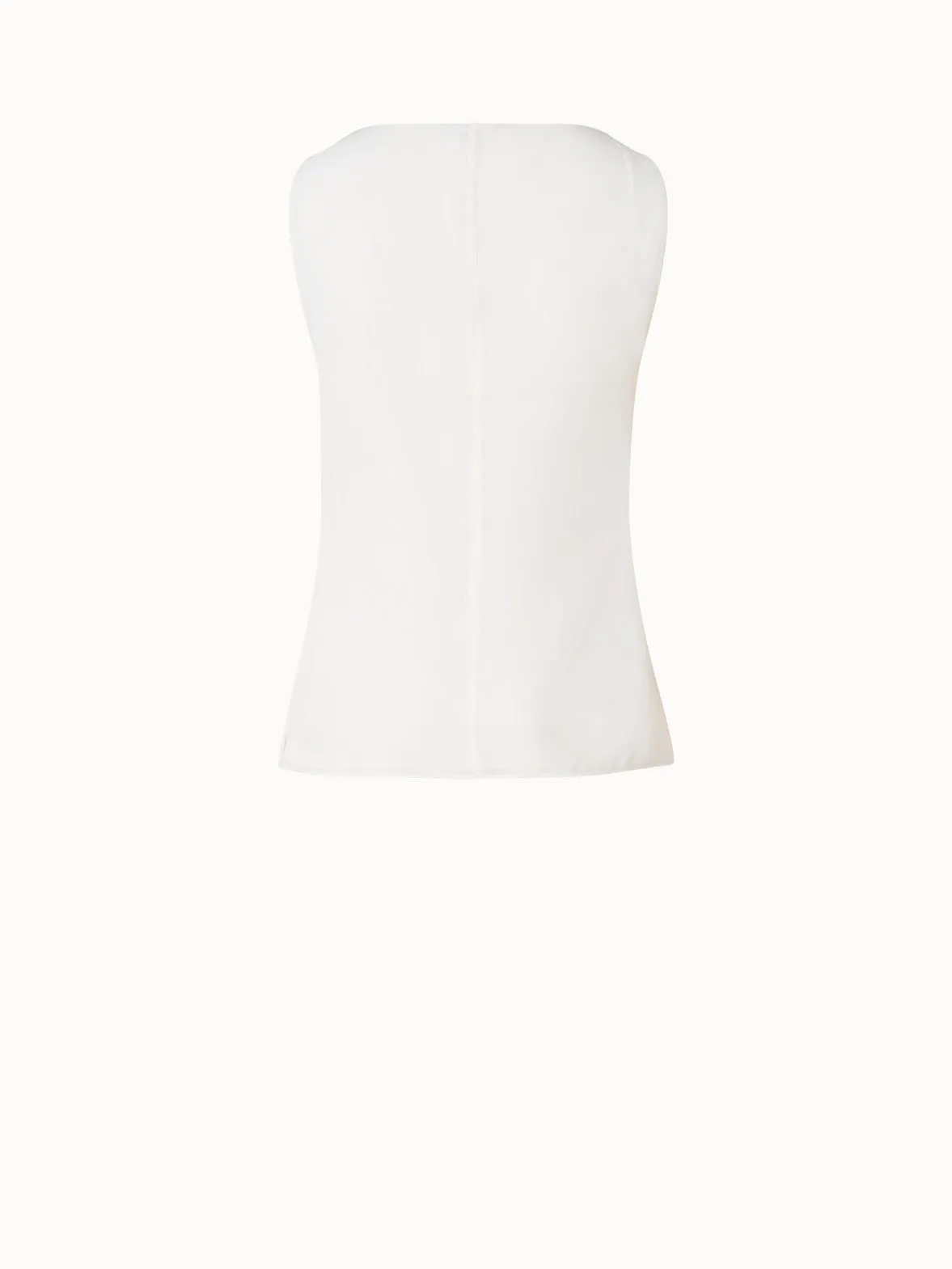 Sleeveless Silk Georgette Top Akris