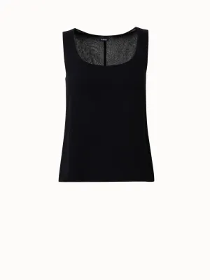 Sleeveless Silk Georgette Top Akris