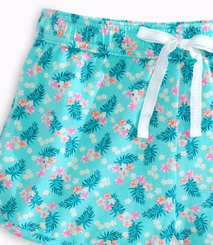 Southern Tide Tropical Print Lounge Short - Crystal Blue