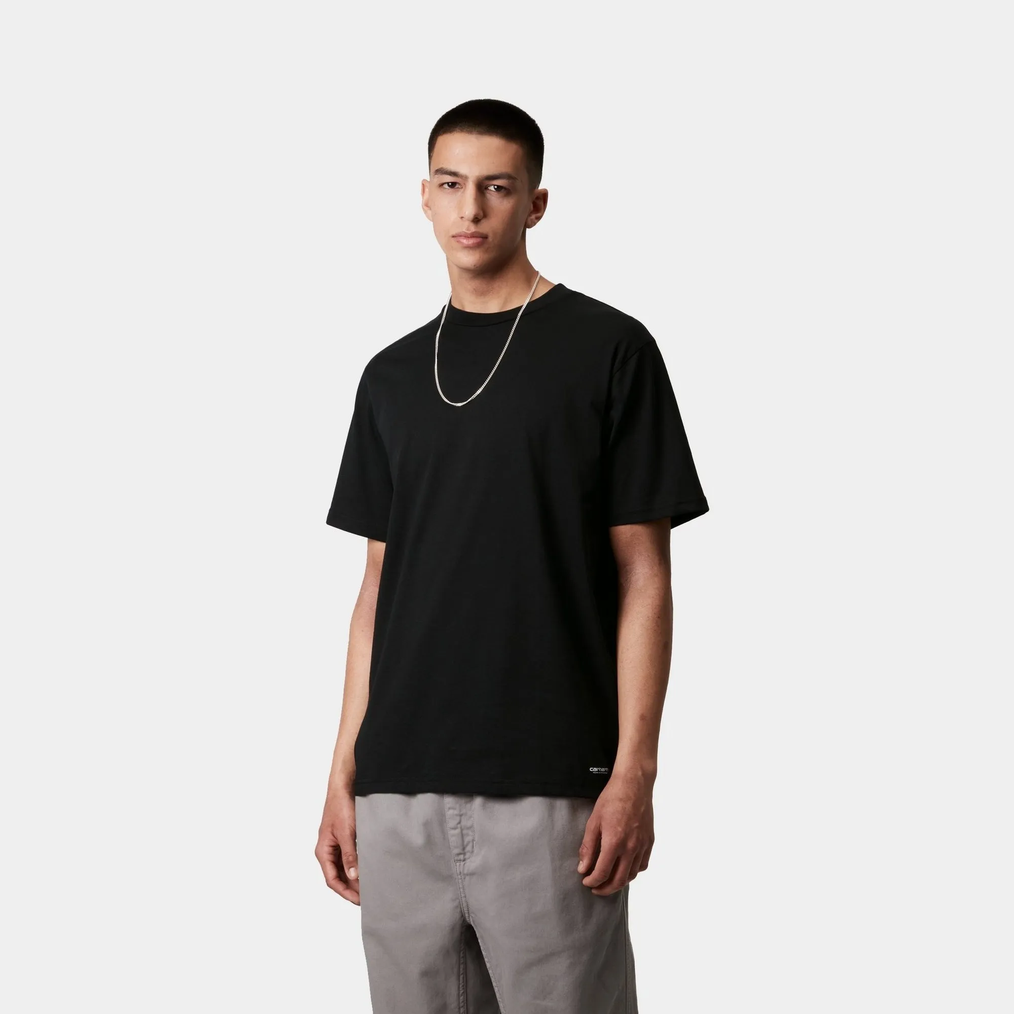 Standard Crew Neck T-Shirt (2 Pack) | Black   Black Carhartt WIP