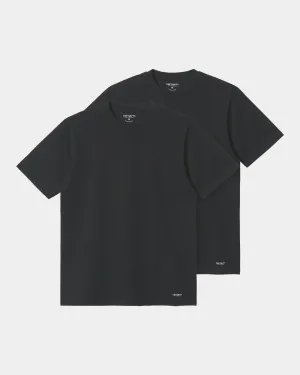 Standard Crew Neck T-Shirt (2 Pack) | Black   Black Carhartt WIP