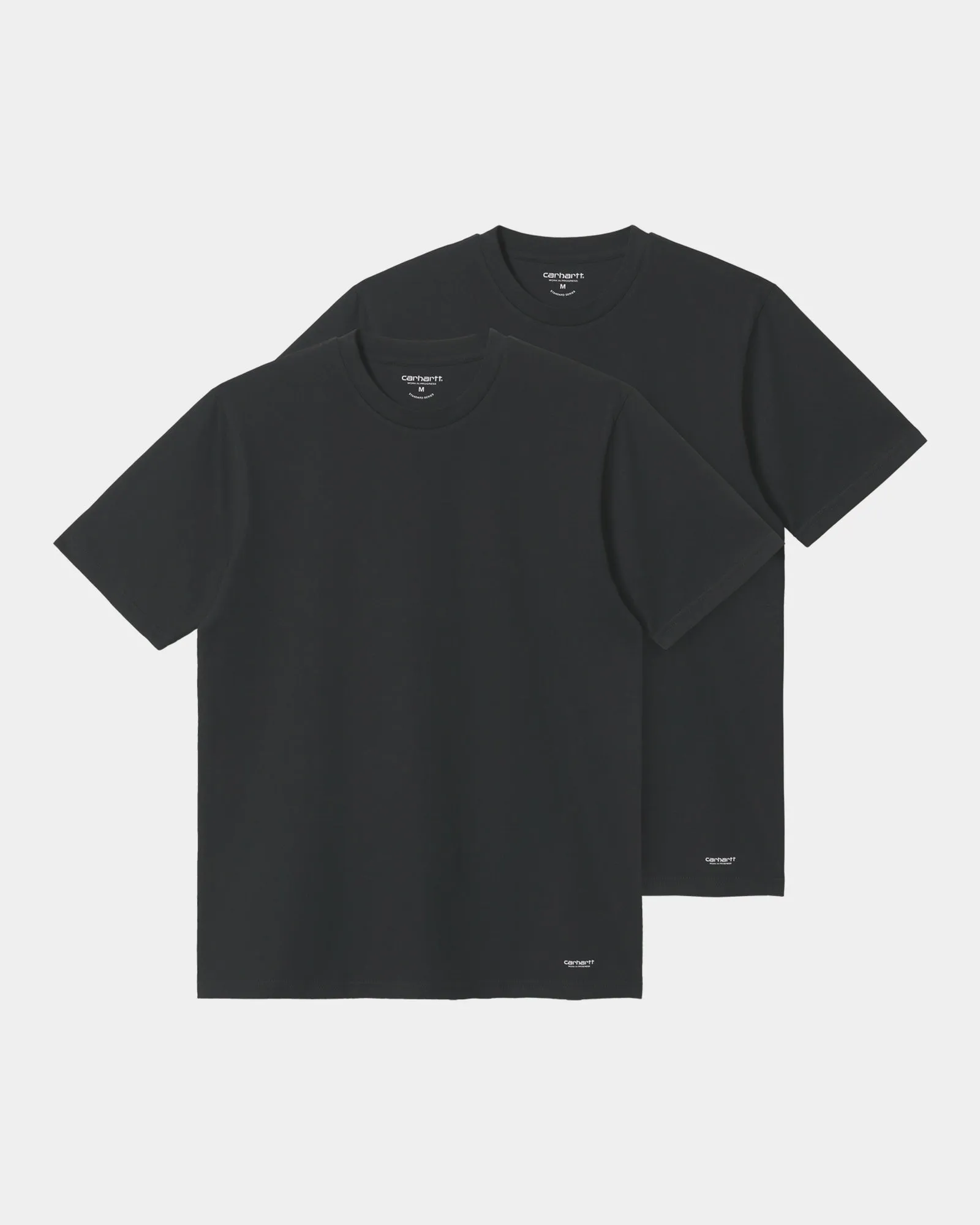 Standard Crew Neck T-Shirt (2 Pack) | Black   Black Carhartt WIP