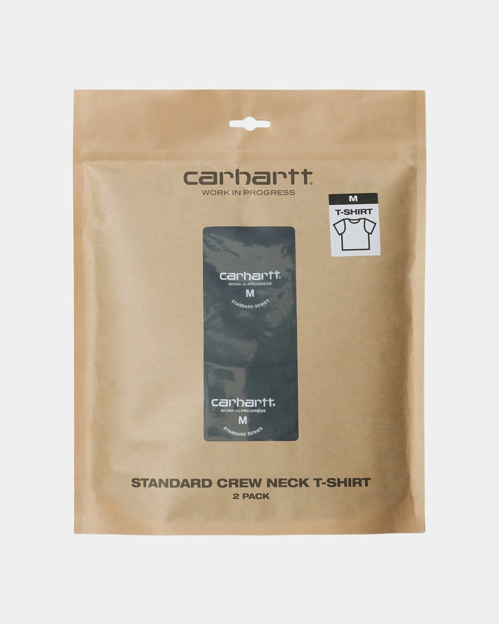 Standard Crew Neck T-Shirt (2 Pack) | Black   Black Carhartt WIP
