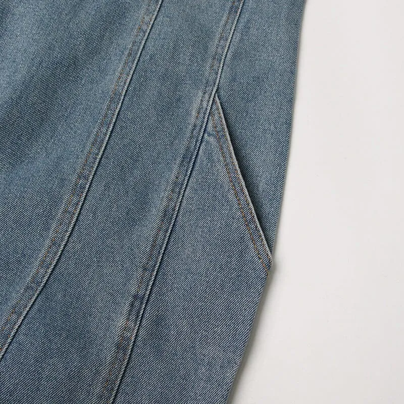 STRAPLESS DENIM MINI DRESS Gloria Lanvin