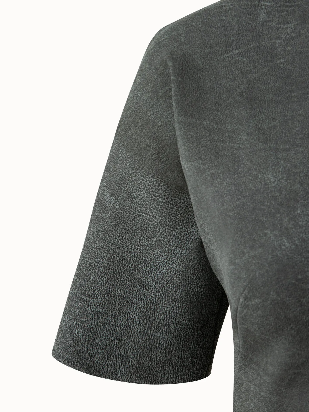 Suede Stretch Mock Neck Blouse Akris