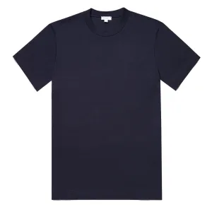 Sunspel Relaxed Fit Heavyweight Supima Cotton T‑Shirt Navy