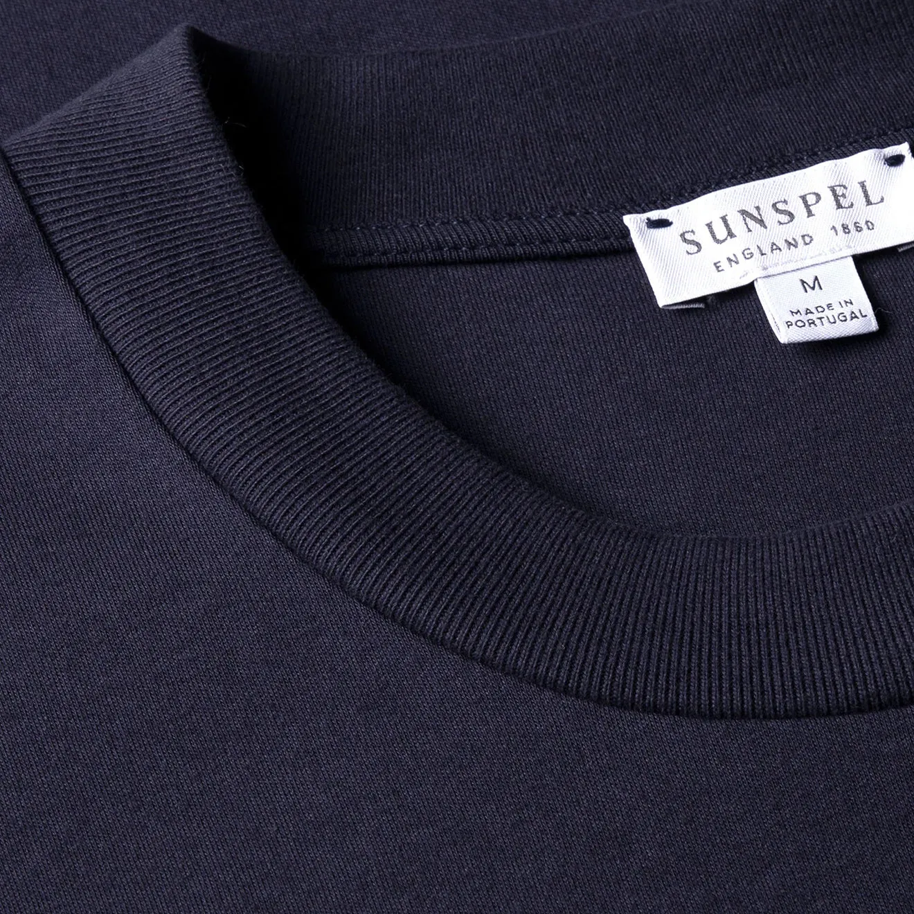 Sunspel Relaxed Fit Heavyweight Supima Cotton T‑Shirt Navy