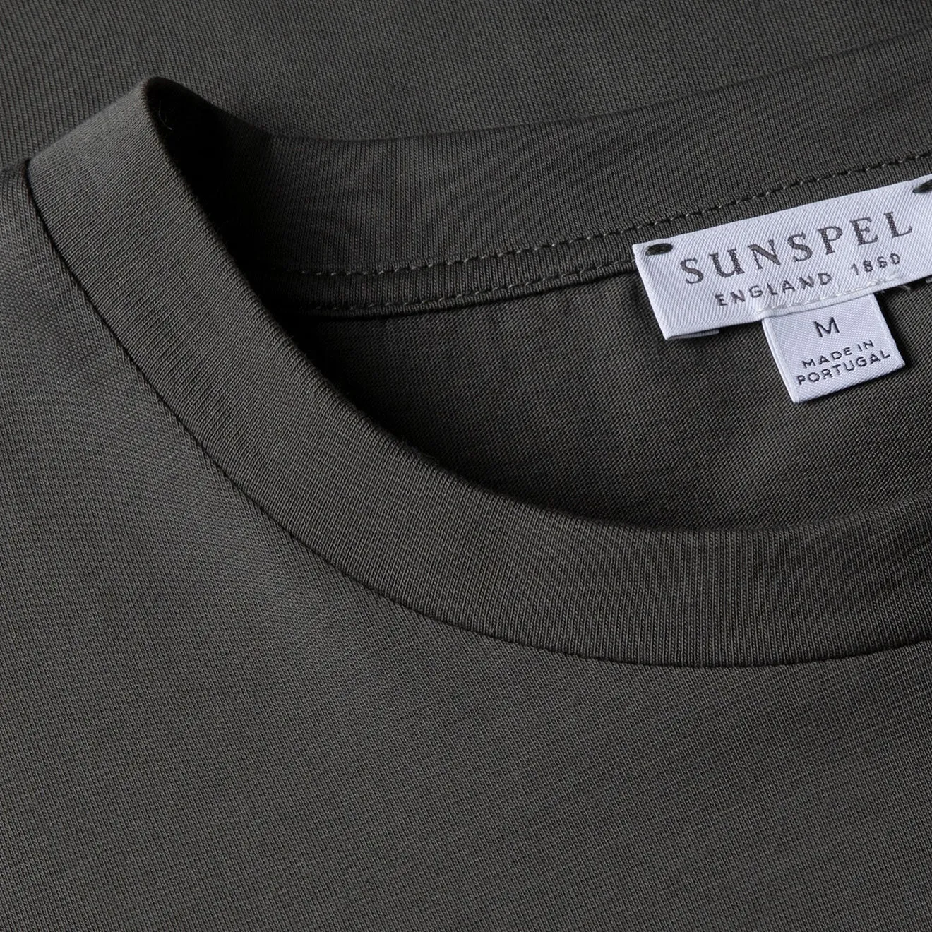 Sunspel Riviera Midweight T-Shirt Drill Green