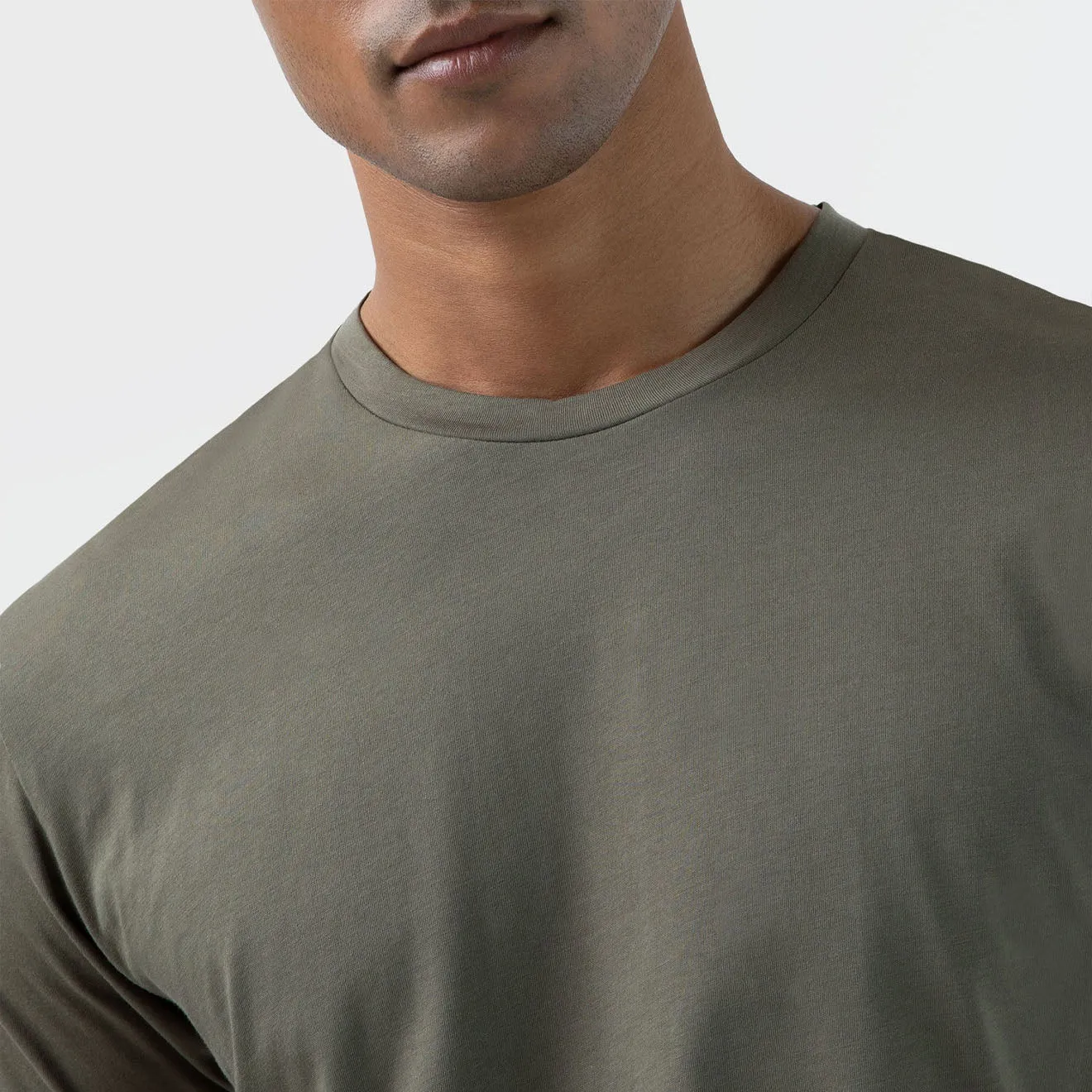 Sunspel Riviera S/S Crew Neck Tee Khaki