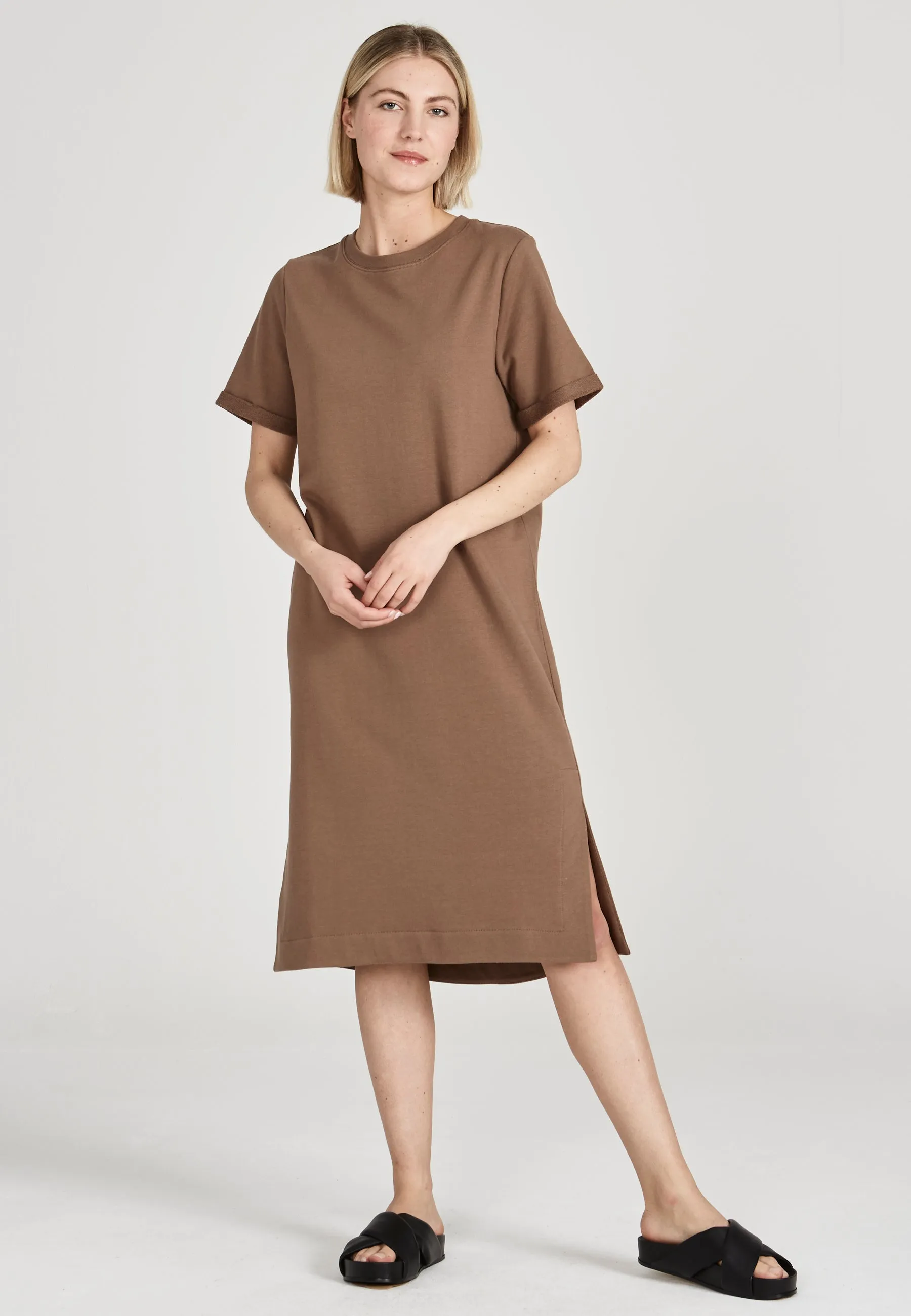 Sweat dress FRIEDERIKE organic cotton - Muddy Brown Givn Berlin