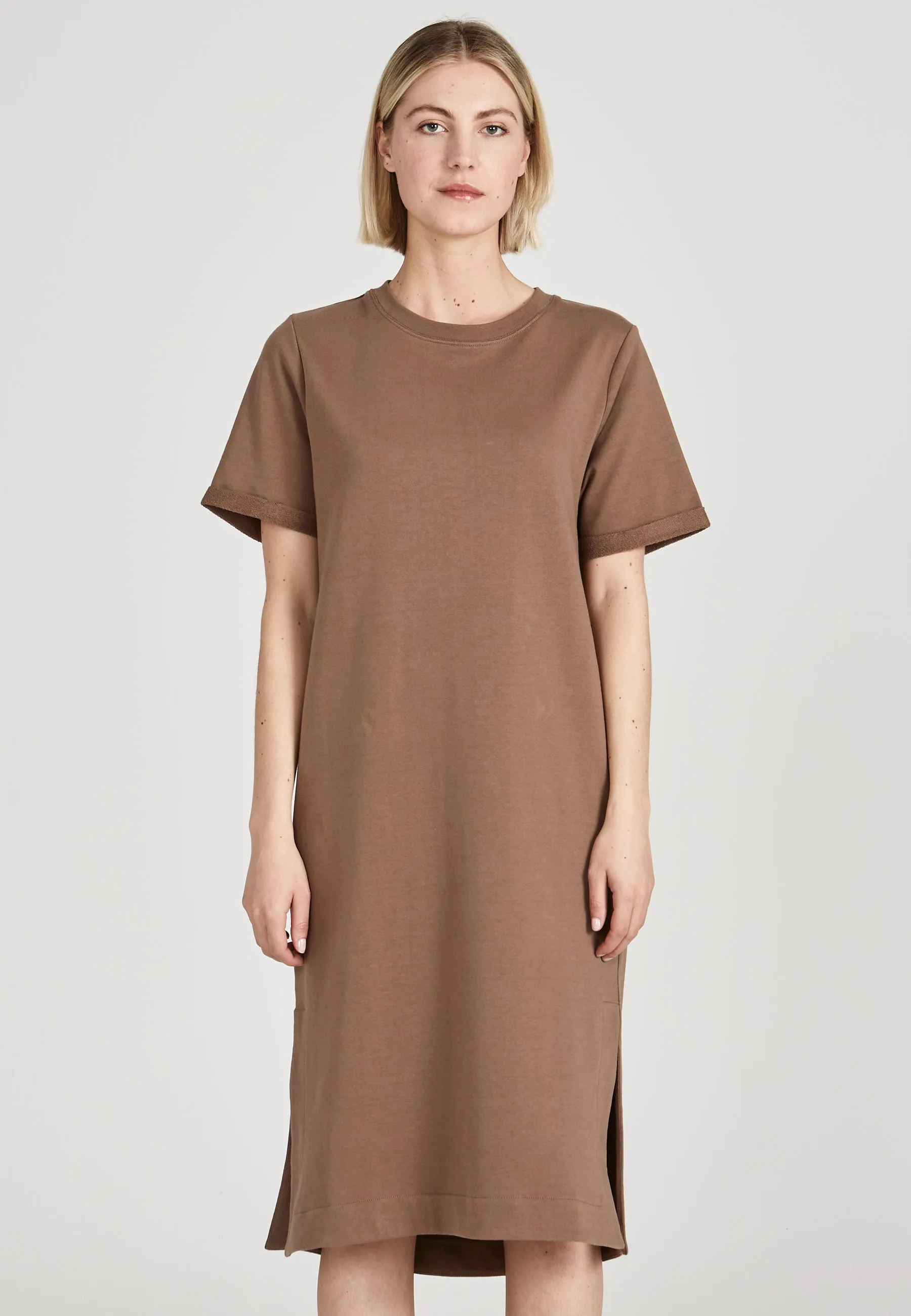 Sweat dress FRIEDERIKE organic cotton - Muddy Brown Givn Berlin