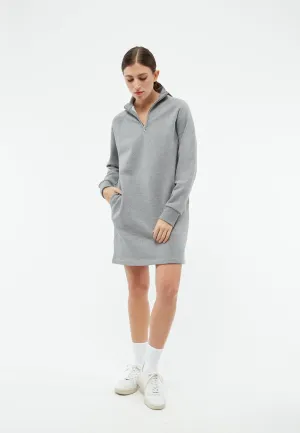Sweatdress GBMARNIE made of organic cotton with side pockets - Grey Melange Givn Berlin