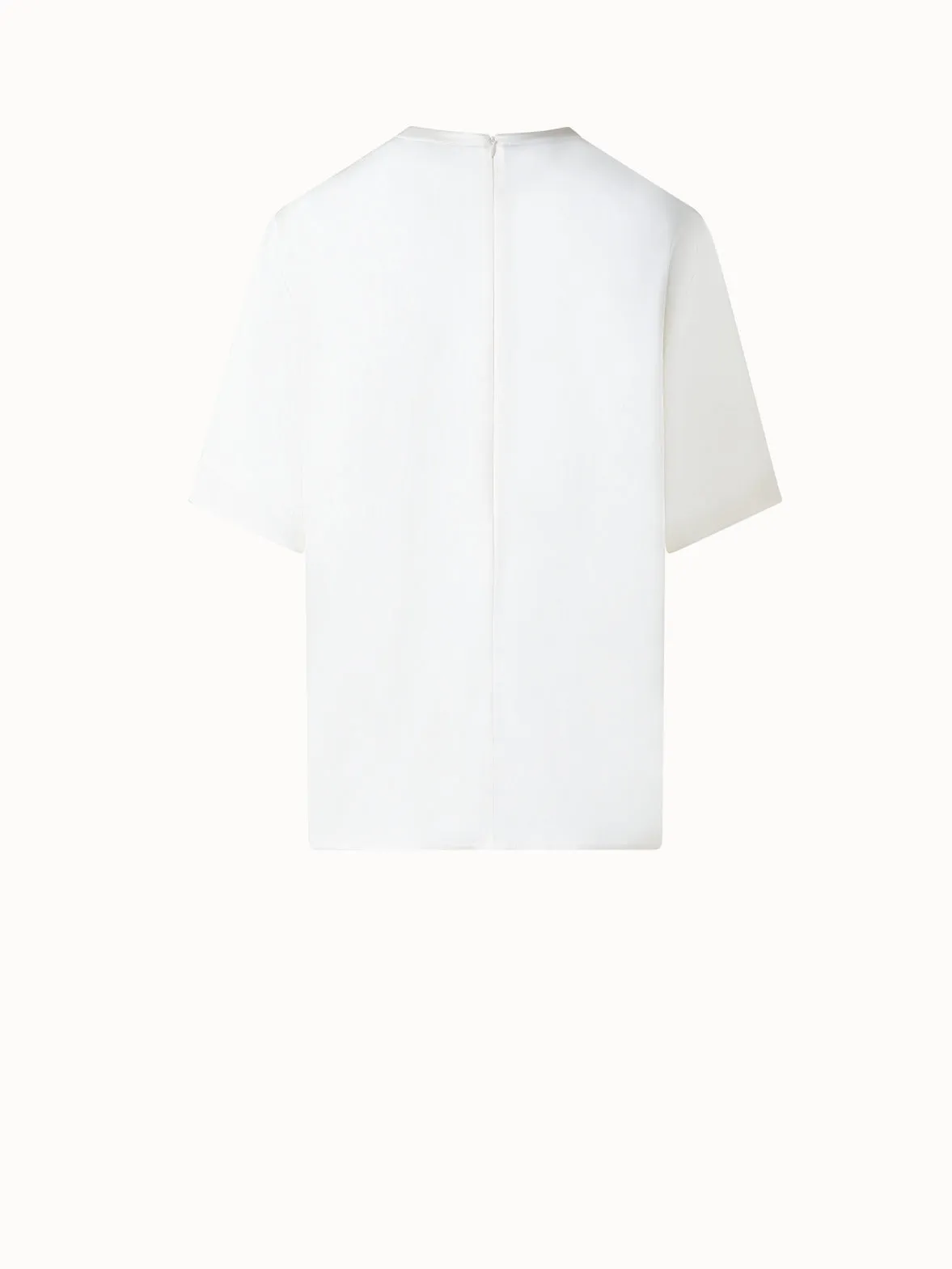 T-Shirt Blouse in Silk Satin Akris