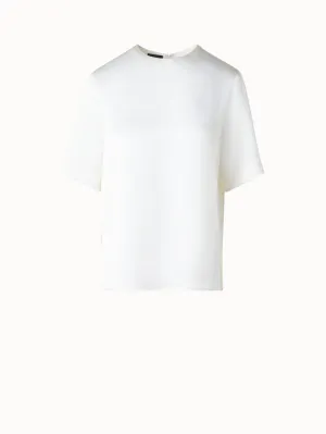 T-Shirt Blouse in Silk Satin Akris