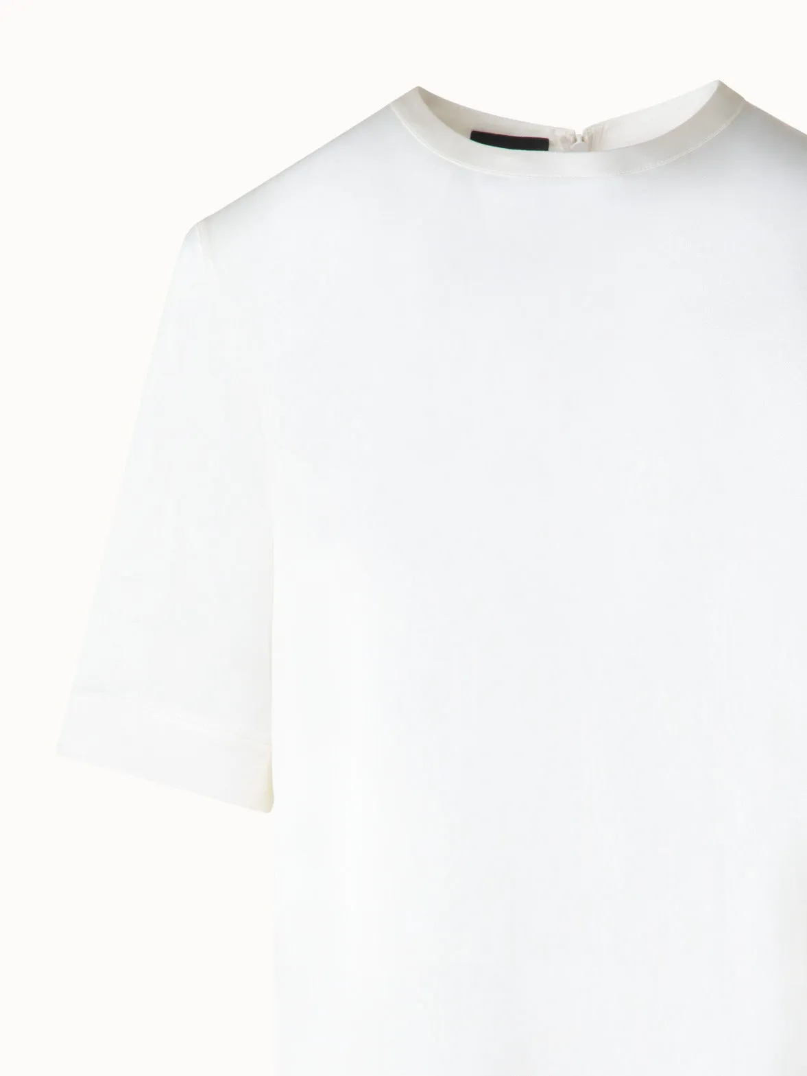 T-Shirt Blouse in Silk Satin Akris