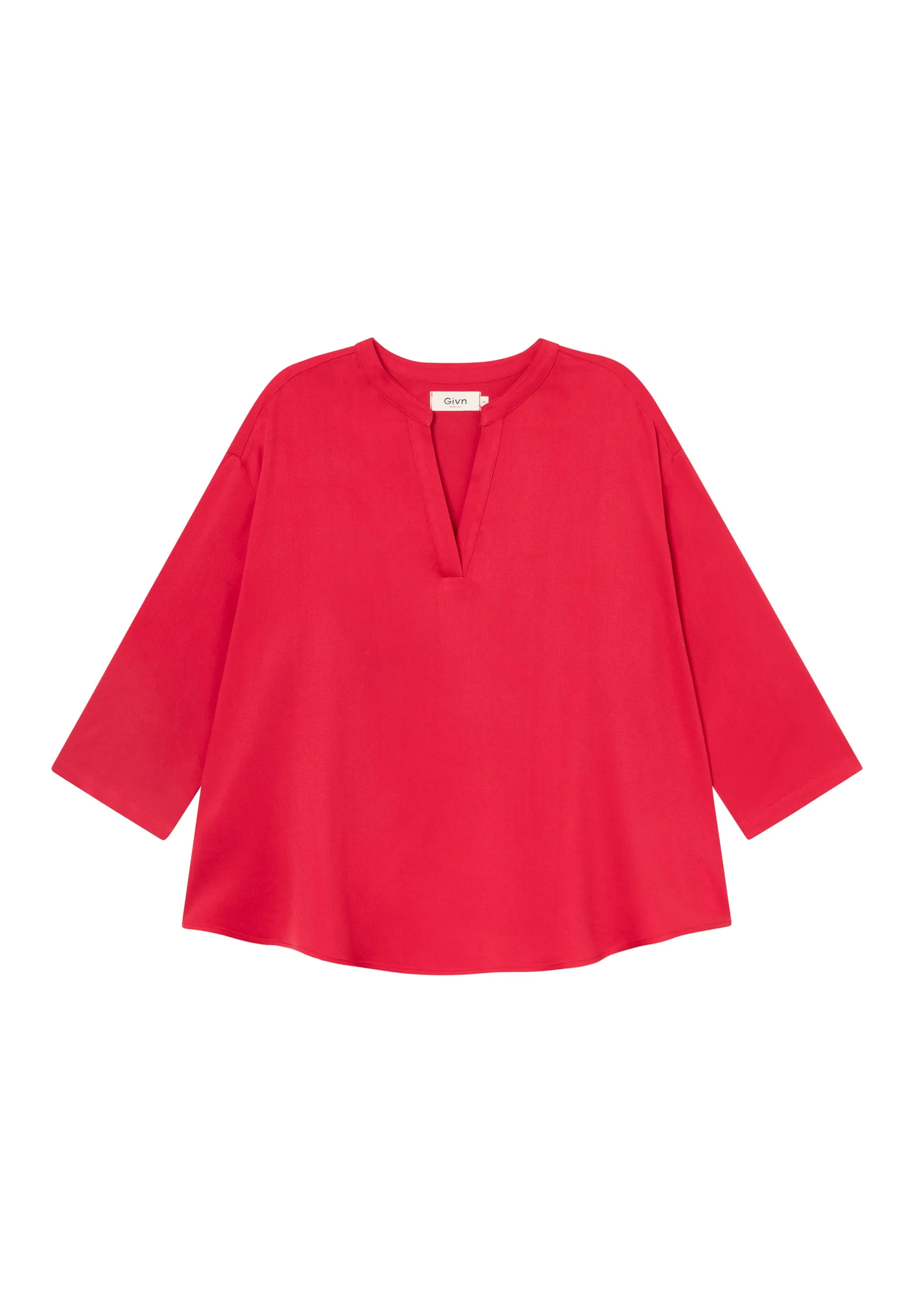 Tunic Blouse GBHARRIETTE Relaxed Fit From LENZING™ ECOVERO™ - Strawberry Givn Berlin