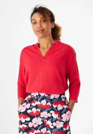 Tunic Blouse GBHARRIETTE Relaxed Fit From LENZING™ ECOVERO™ - Strawberry Givn Berlin