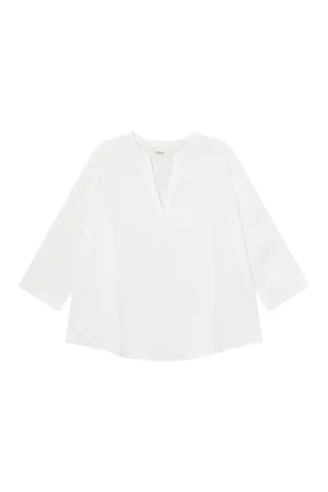 Tunic Blouse GBHARRIETTE Relaxed Fit From LENZING™ ECOVERO™ - White Givn Berlin