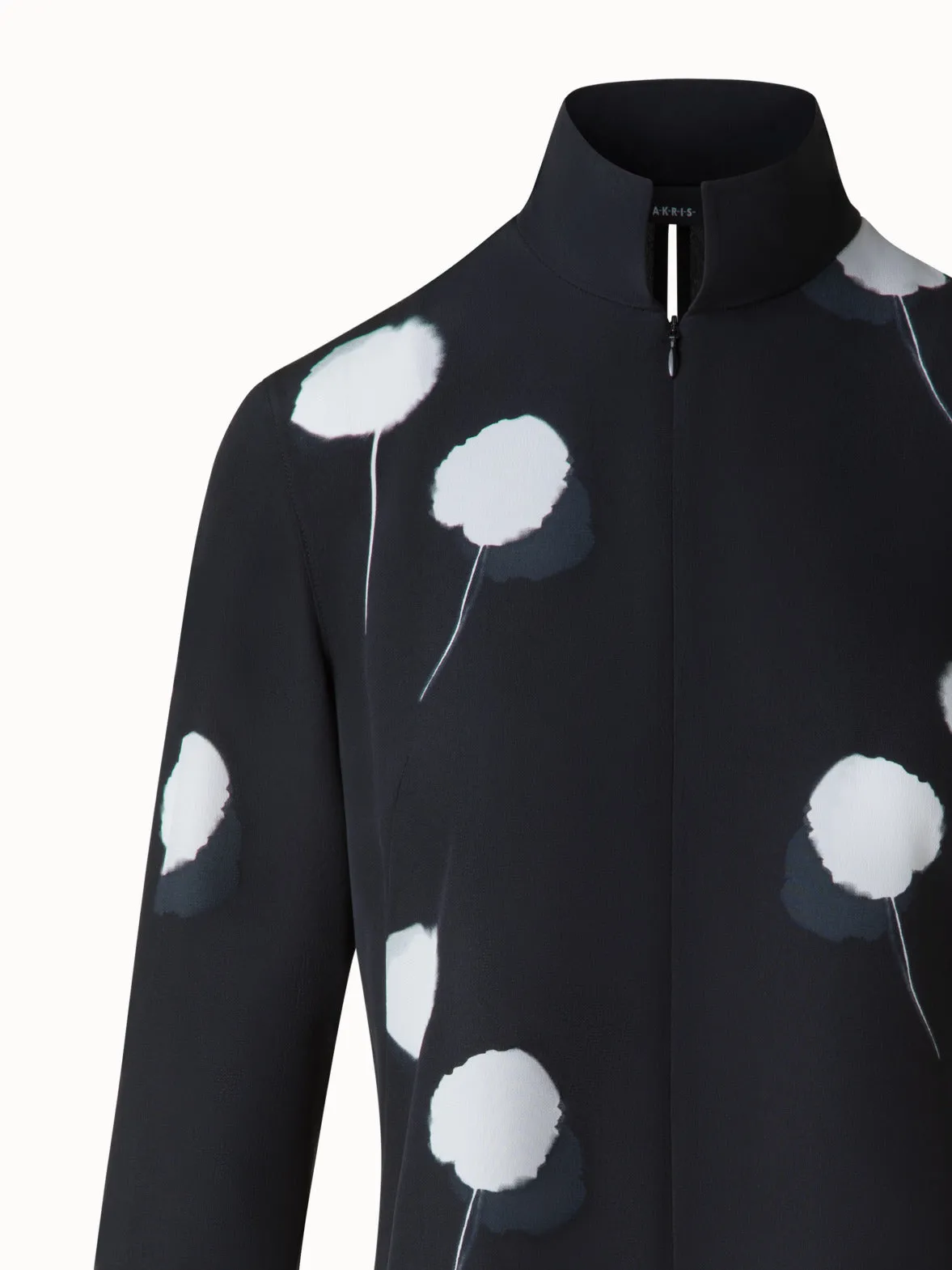 Tunic Blouse in Silk with Dandelion Print Akris