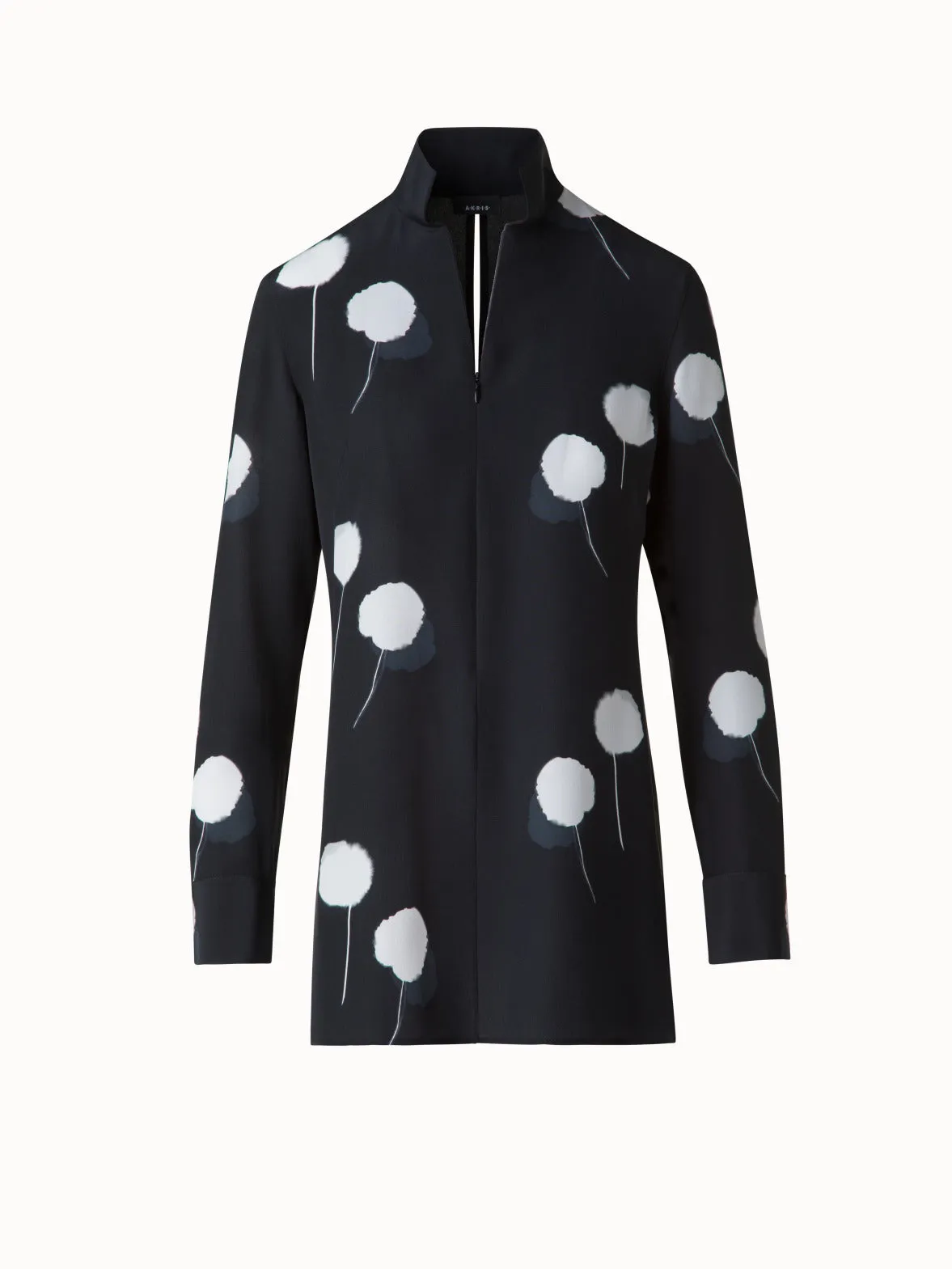 Tunic Blouse in Silk with Dandelion Print Akris